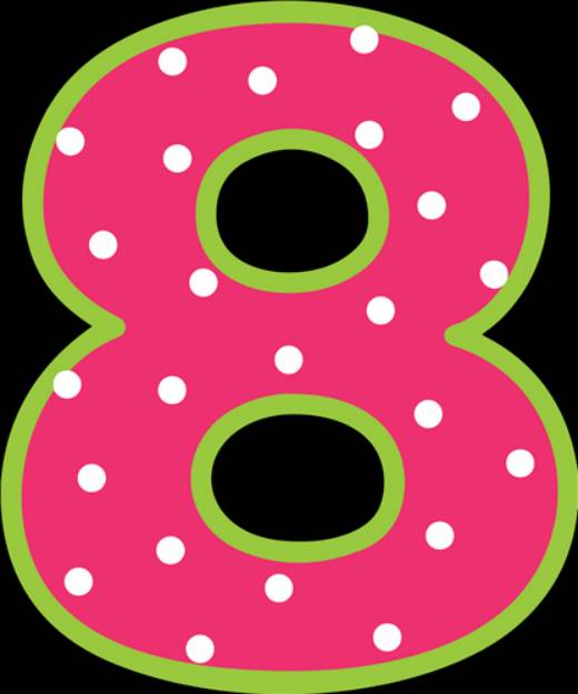 Picture of Birthday Number 8   SVG File