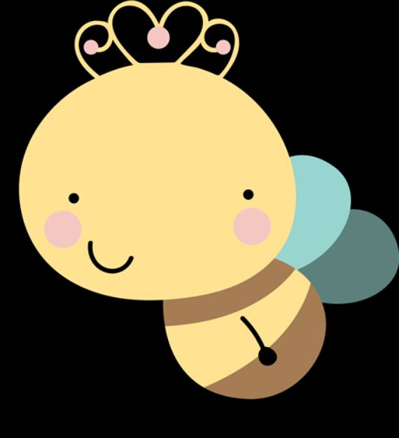 Picture of Cute Queen Bee   SVG File