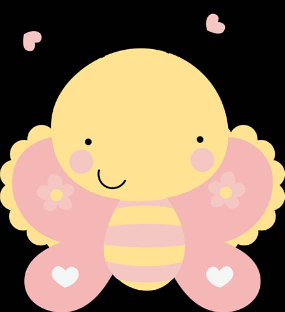 Picture of Cute Butterfly Front On  SVG File