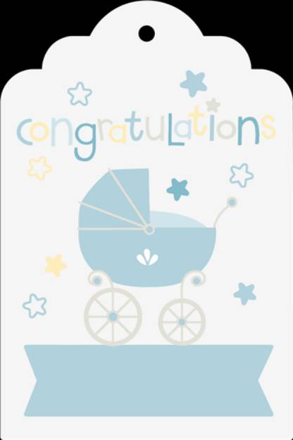 Picture of Baby Congratulations Gift Tag SVG File