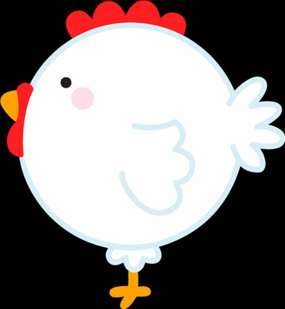 Picture of Round Rooster   SVG File