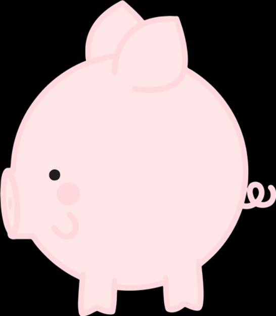 Picture of Round Pig  SVG File