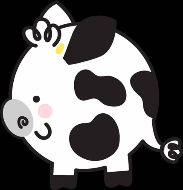 Picture of Round Cow   SVG File