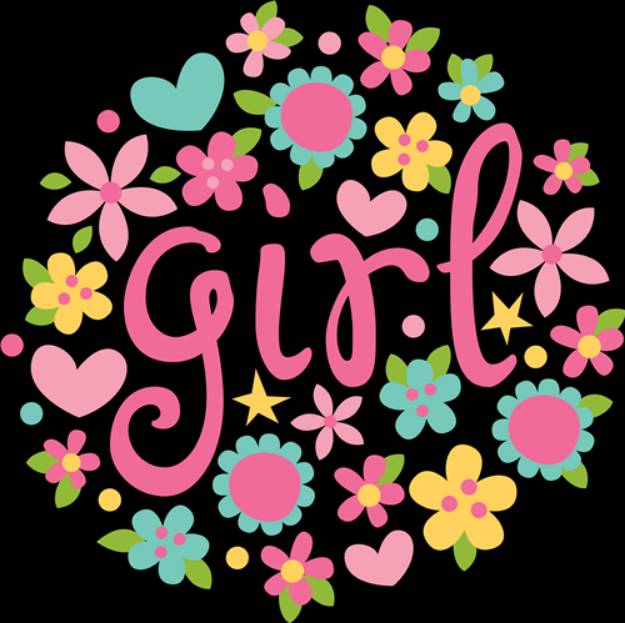 Picture of Floral Girl SVG File