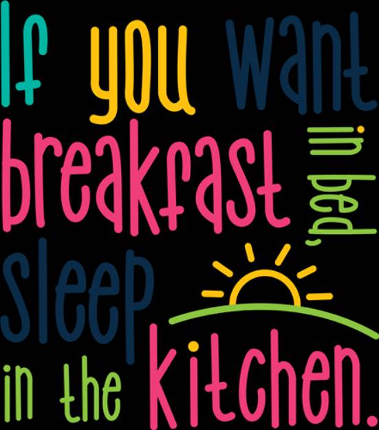 Picture of Breakfast In Bed  SVG File