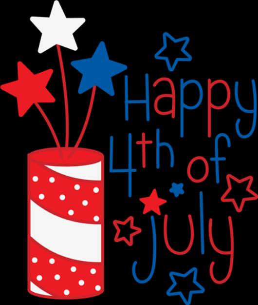 Picture of Happy 4th of July   SVG File