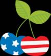 Picture of Patriotic Cherries   SVG File