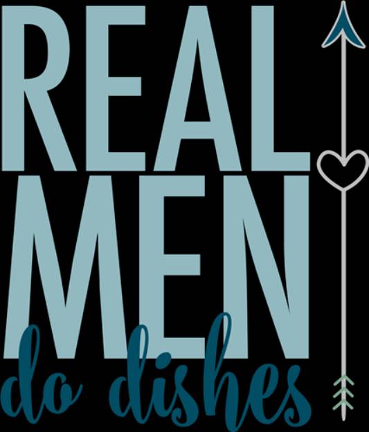Picture of Real Men Do Dishes   SVG File