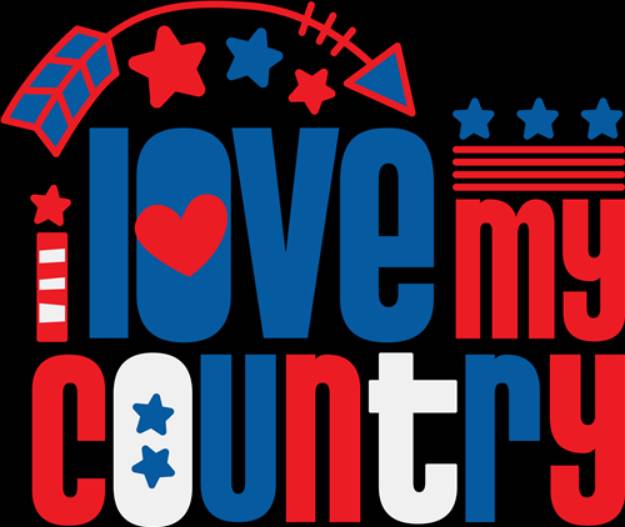 Picture of I Love My Country  SVG File