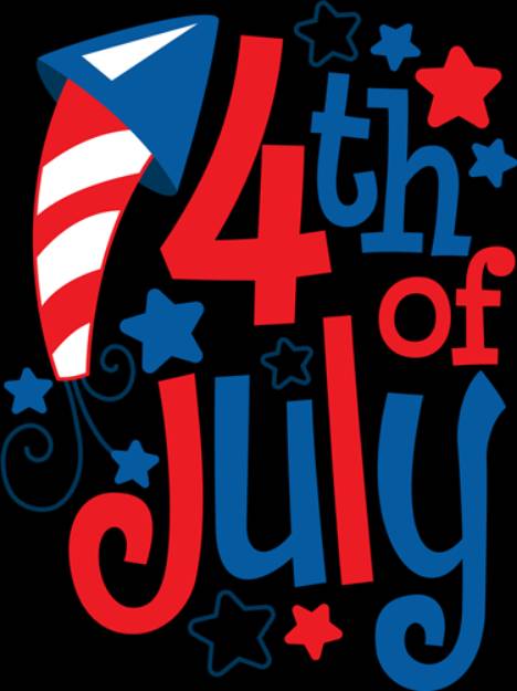 Picture of 4th of July  SVG File