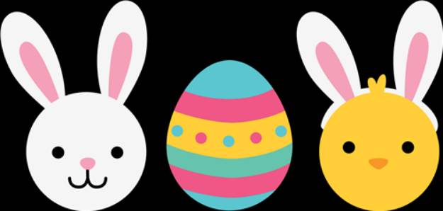 Picture of Easter Trio Border SVG File