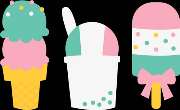 Picture of Summer Ice Cream Border SVG File