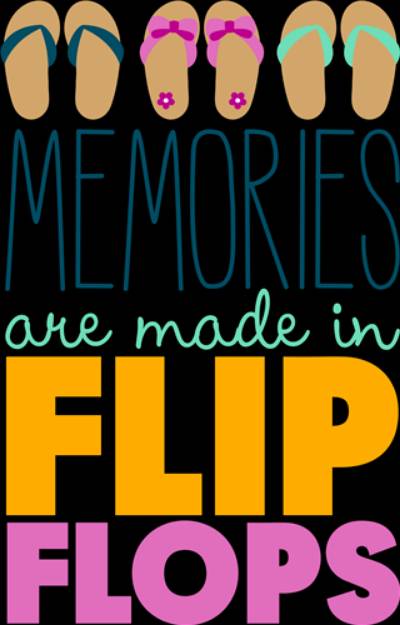 Picture of Memories In Flip Flops SVG File