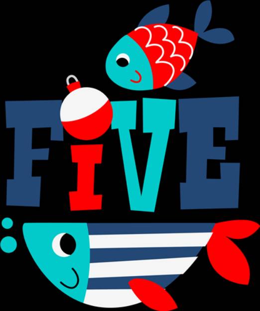Picture of 5th Birthday Fishing SVG File