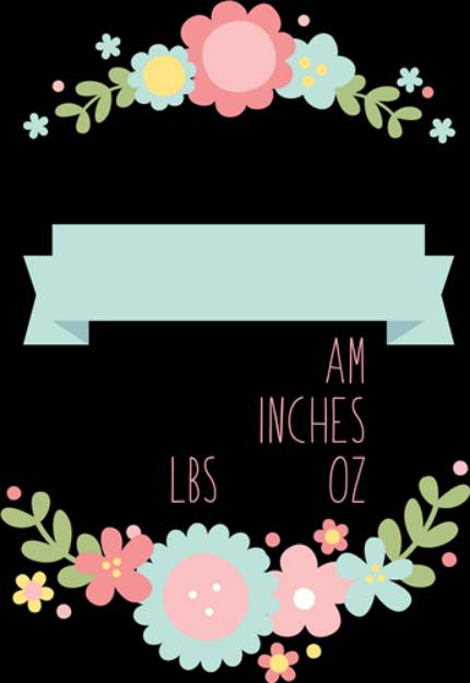 Picture of Floral Birth Announcement AM SVG File