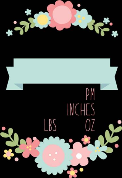 Picture of Floral Birth Announcement PM SVG File