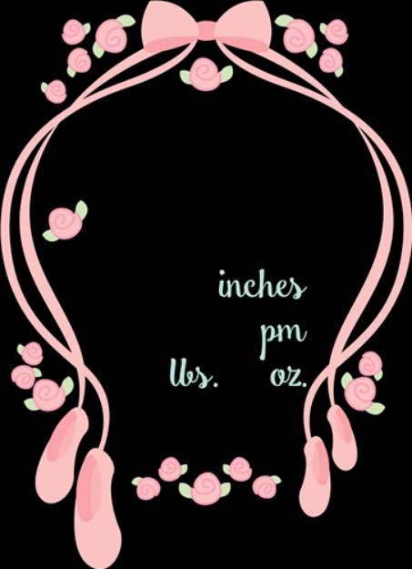Picture of Ballet Birth Announcement PM SVG File
