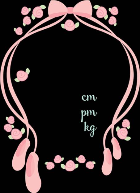 Picture of Ballet Birth Announcement PM Metric SVG File