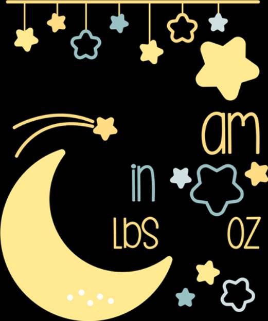 Picture of Moon Birth Announcement AM SVG File