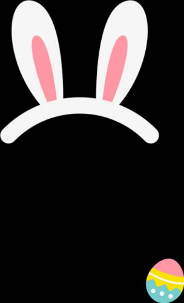 Picture of Easter Bunny Monogram Topper SVG File
