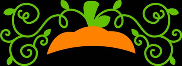 Picture of Pumpkin Monogram Topper SVG File