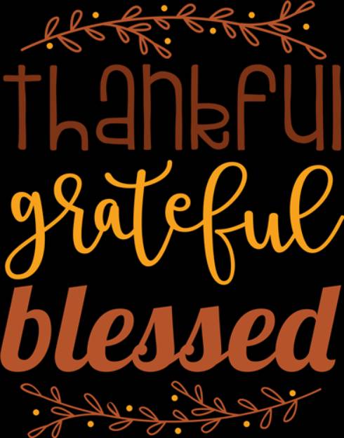 Picture of Thankful Grateful Blessed SVG File
