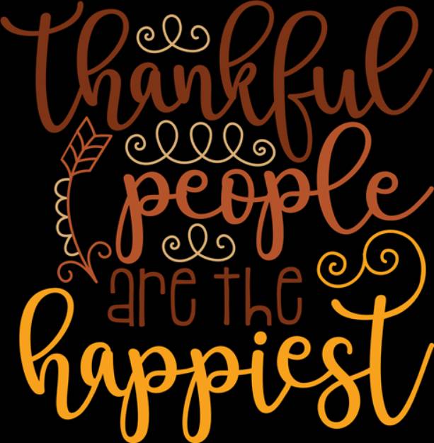 Picture of Thankful People Are The Happiest SVG File