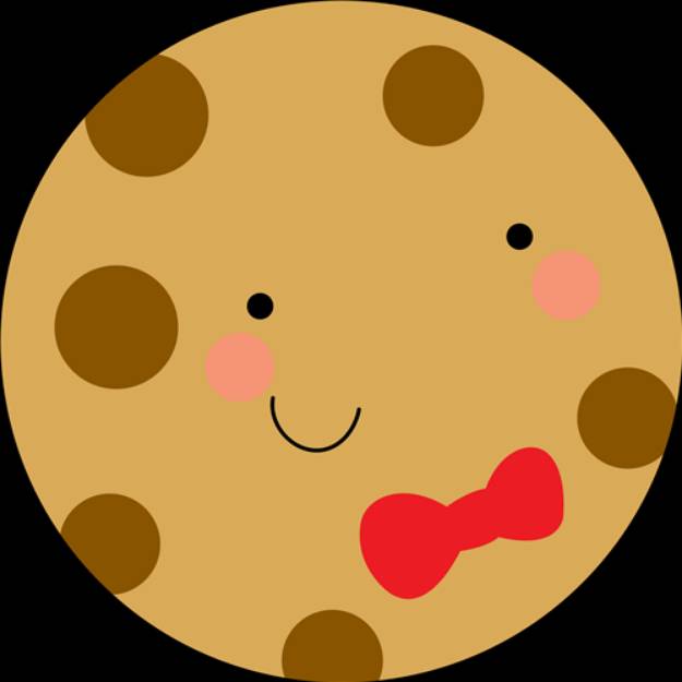 Picture of Kawaii Chocolate Chip Cookie SVG File