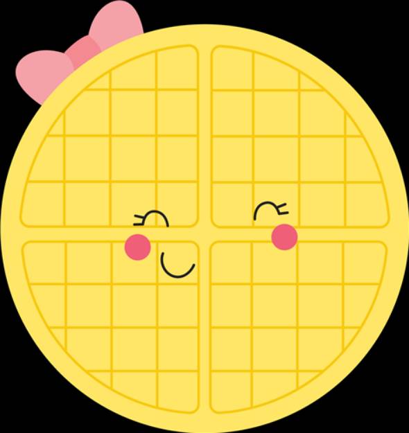 Picture of Kawaii Waffle SVG File