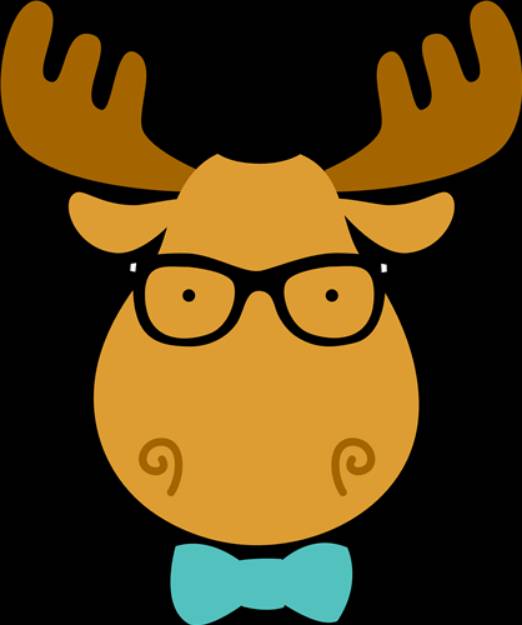 Picture of Hipster Moose Head SVG File