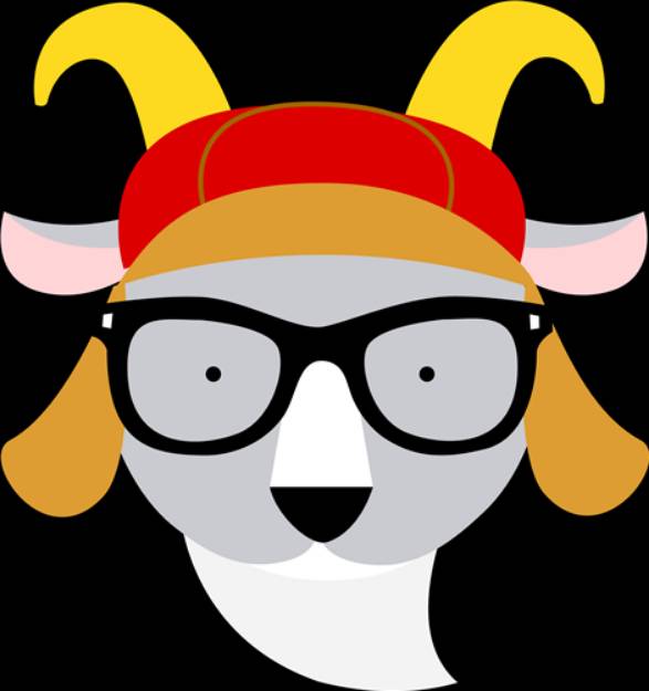 Picture of Hipster Goat Head SVG File