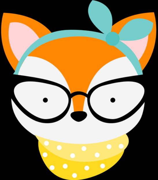 Picture of Hipster Fox Head SVG File