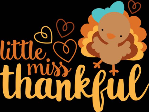 Picture of Little Miss Thankful SVG File