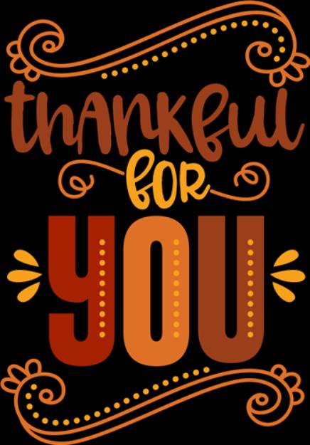 Picture of Thankful For You SVG File