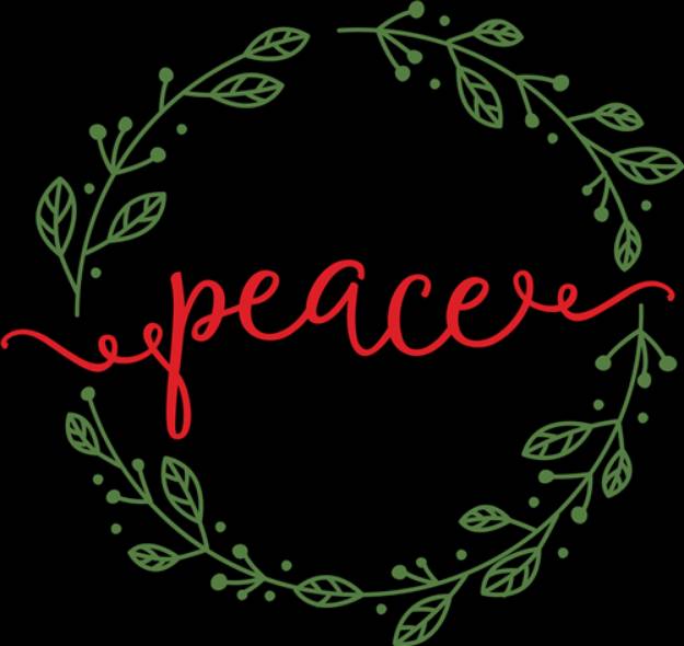 Picture of Peace Wreath SVG File