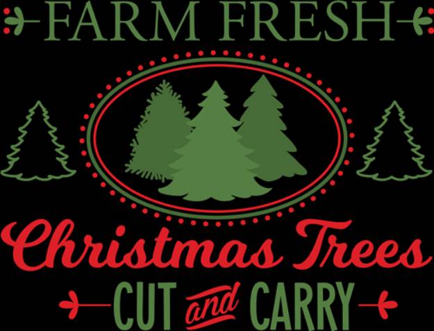 Picture of Farm Fresh Christmas Trees SVG File