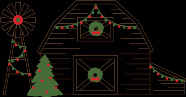 Picture of Vintage Farm Christmas Barn SVG File