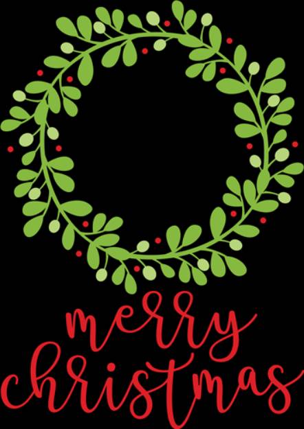 Picture of Merry Christmas Wreath SVG File