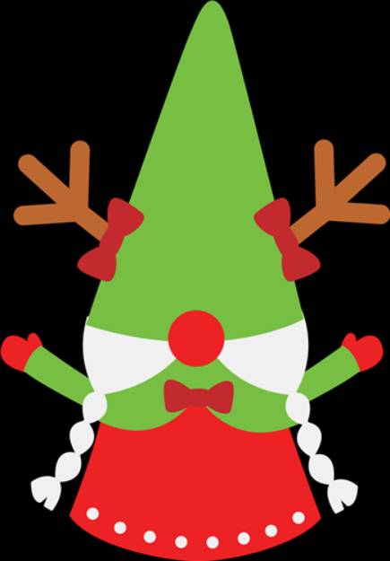 Picture of Girl Reindeer Gnome SVG File