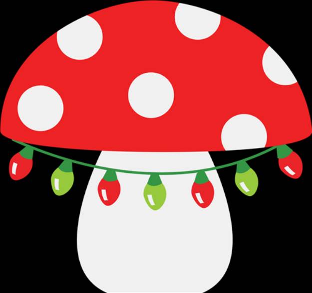 Picture of Christmas Mushroom SVG File