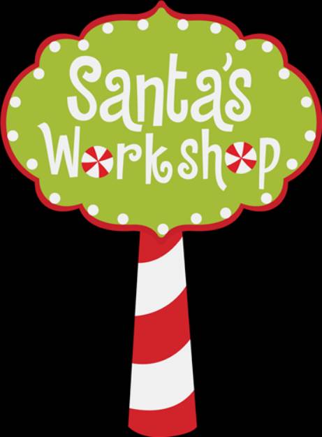 Picture of Santas Workshop Sign SVG File