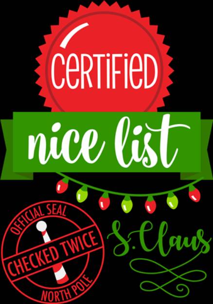 Picture of Certified Nice List SVG File