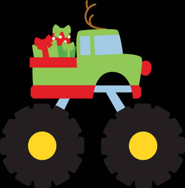 Picture of Christmas Monster Truck SVG File