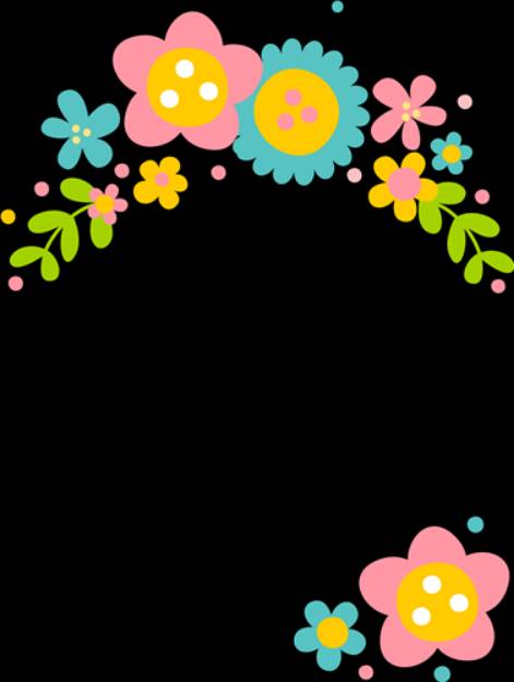 Picture of Floral Monogram Topper SVG File