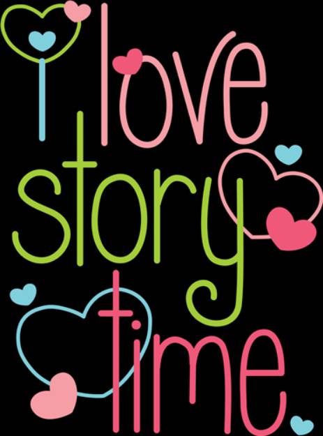 Picture of I Love Story Time SVG File