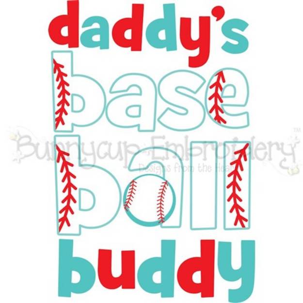 Picture of Daddys Baseball Buddy SVG File