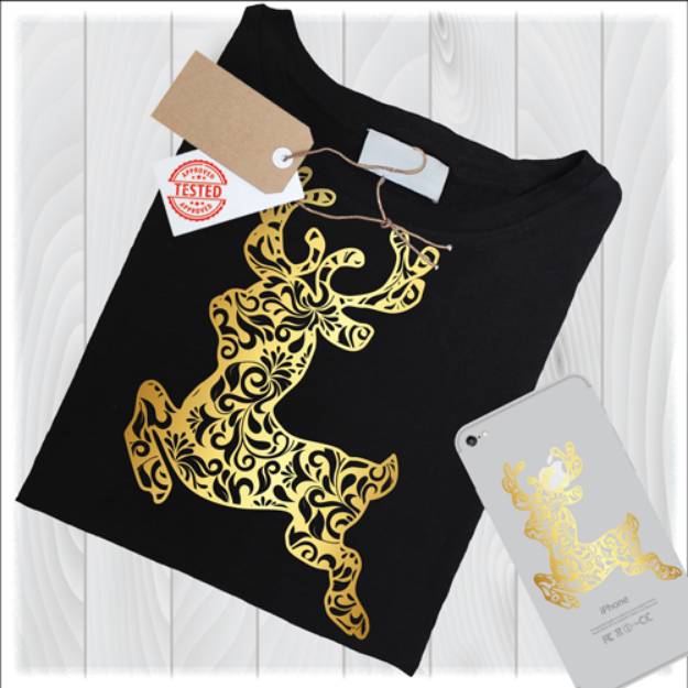 Picture of Gold Reindeer SVG File