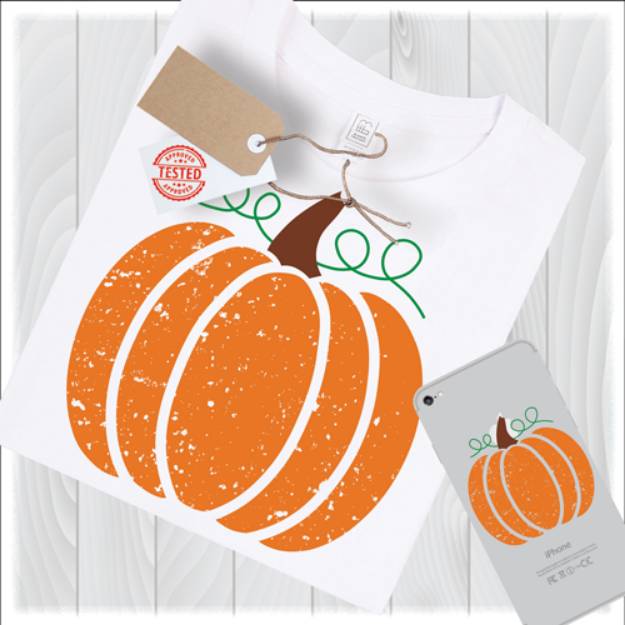 Picture of Distressed Pumpkin SVG File