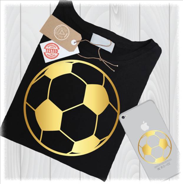 Picture of Gold Soccer Ball SVG File