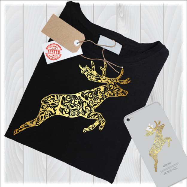 Picture of Gold Reindeer SVG File